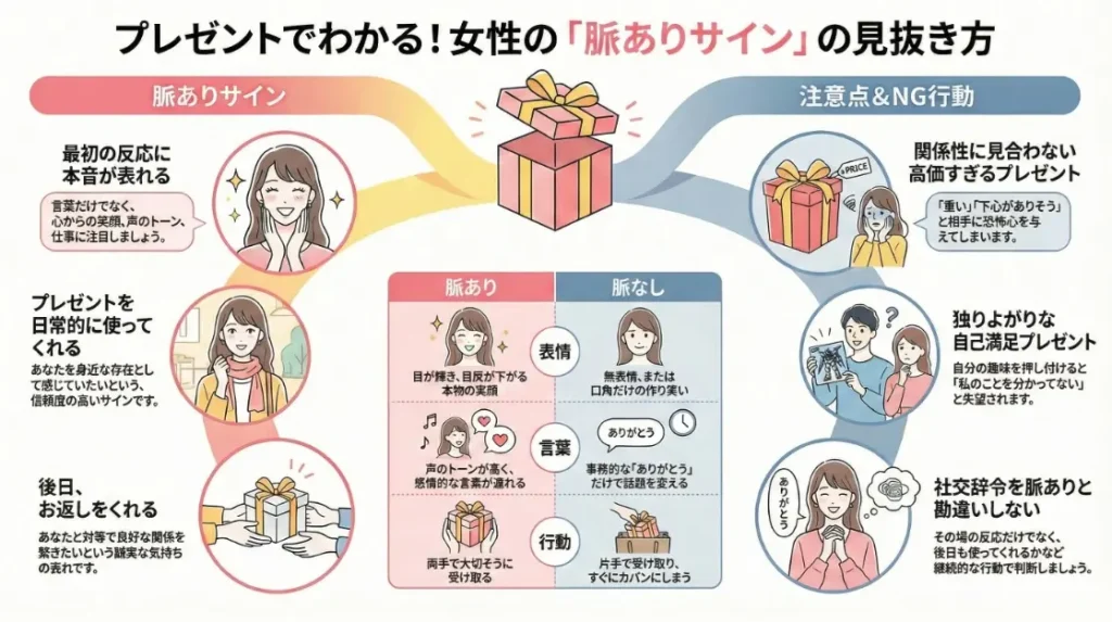 プレゼントでわかる女性の脈ありサインの見抜き方