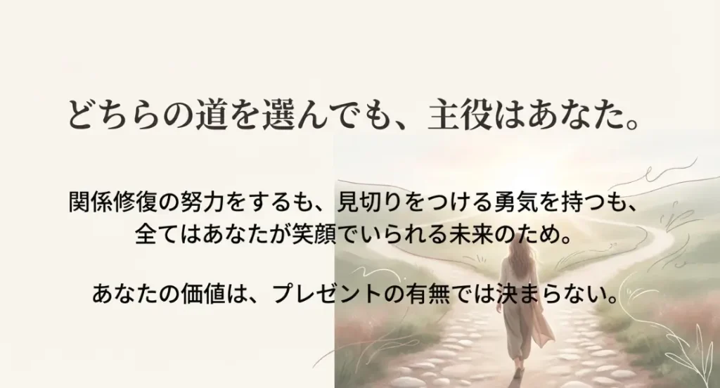 後悔せずに別れる決断をするためのアクション