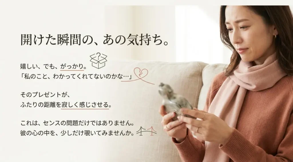 彼のプレゼントにがっかりした瞬間