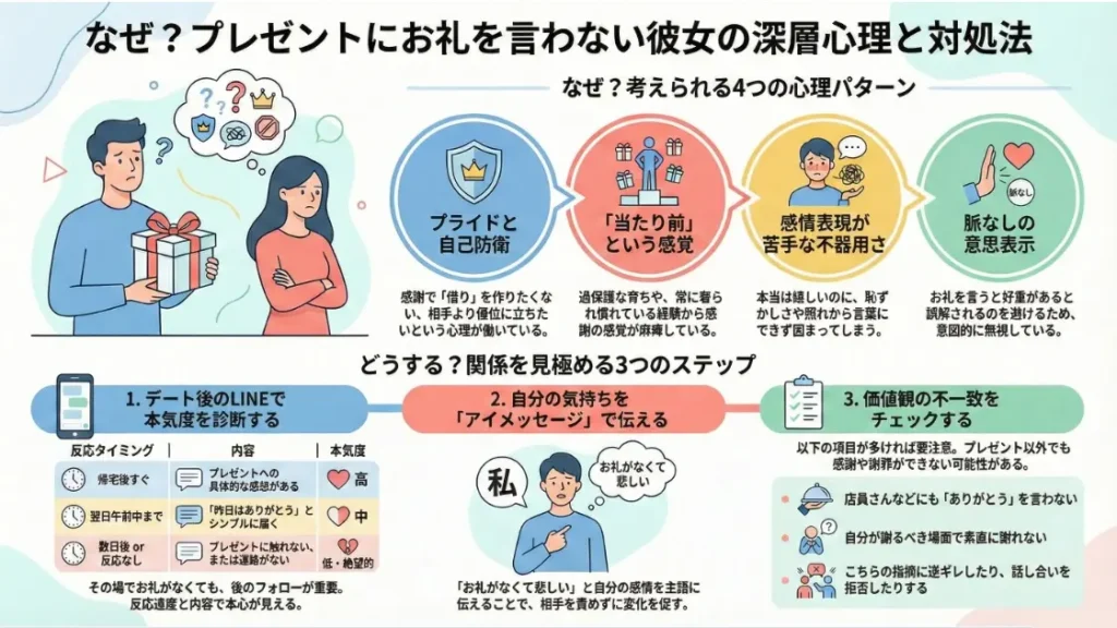 プレゼントにお礼を言わない女性深層心理と対処法