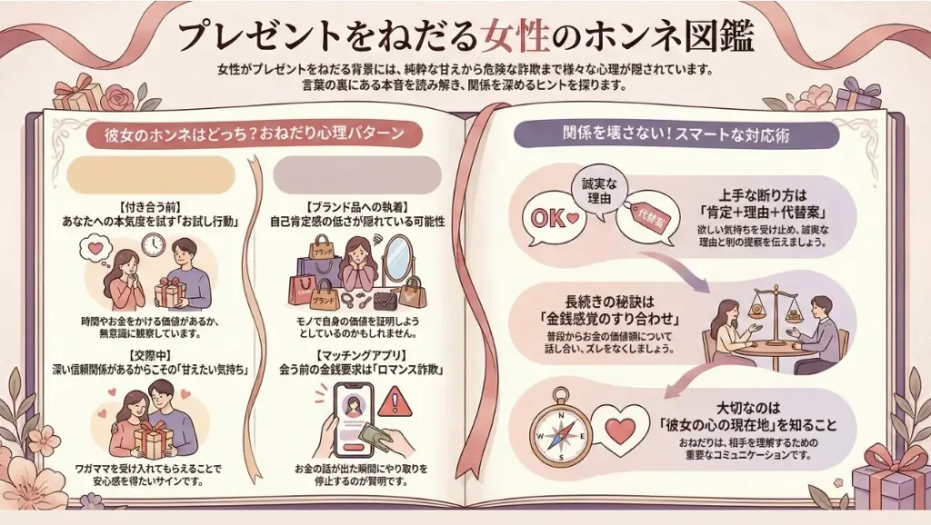 プレゼントをねだる女性のホンネ図鑑