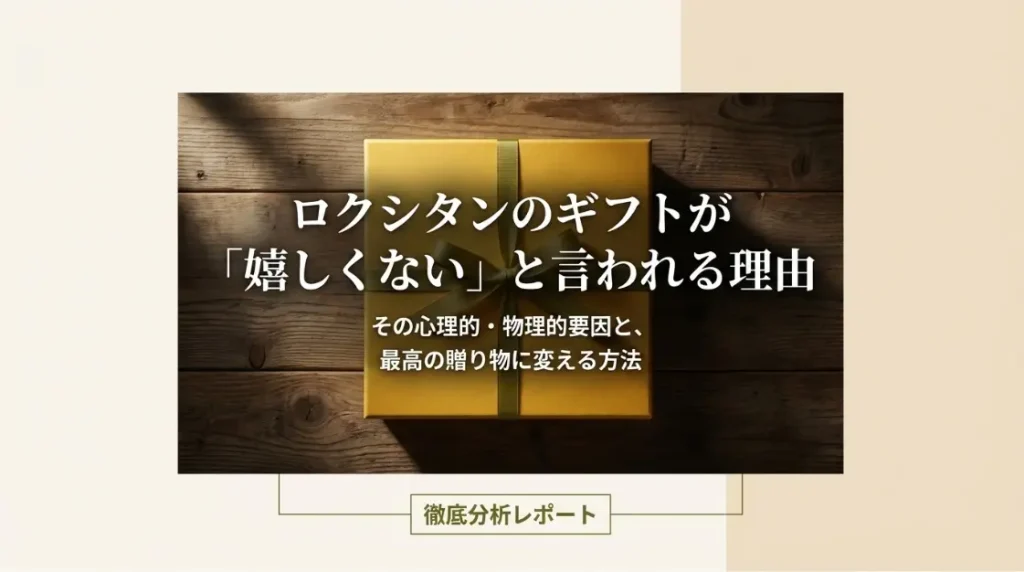 ロクシタンのプレゼントが嬉しくない理由とその解決策