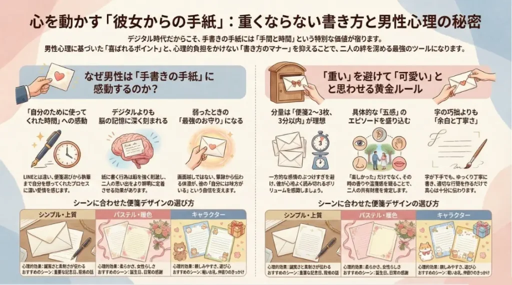 彼女からの手紙重くならない書き方と男性心理