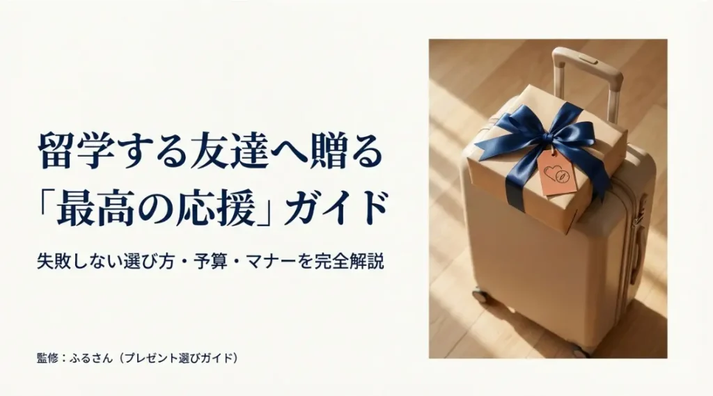 留学する友達へ贈る最高の応援プレゼント