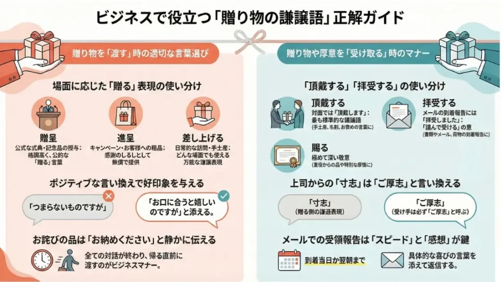 贈り物の謙譲語ガイド