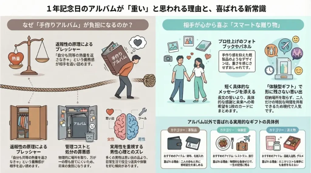 1年記念日のアルバムがいらない理由と喜ばれる方法