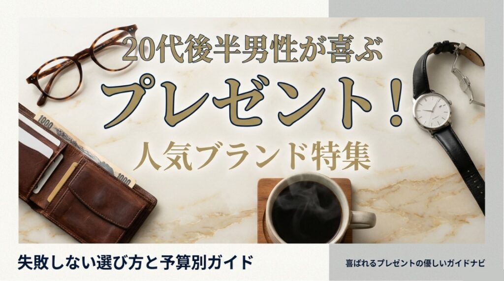 20代後半の男性が喜ぶプレゼント