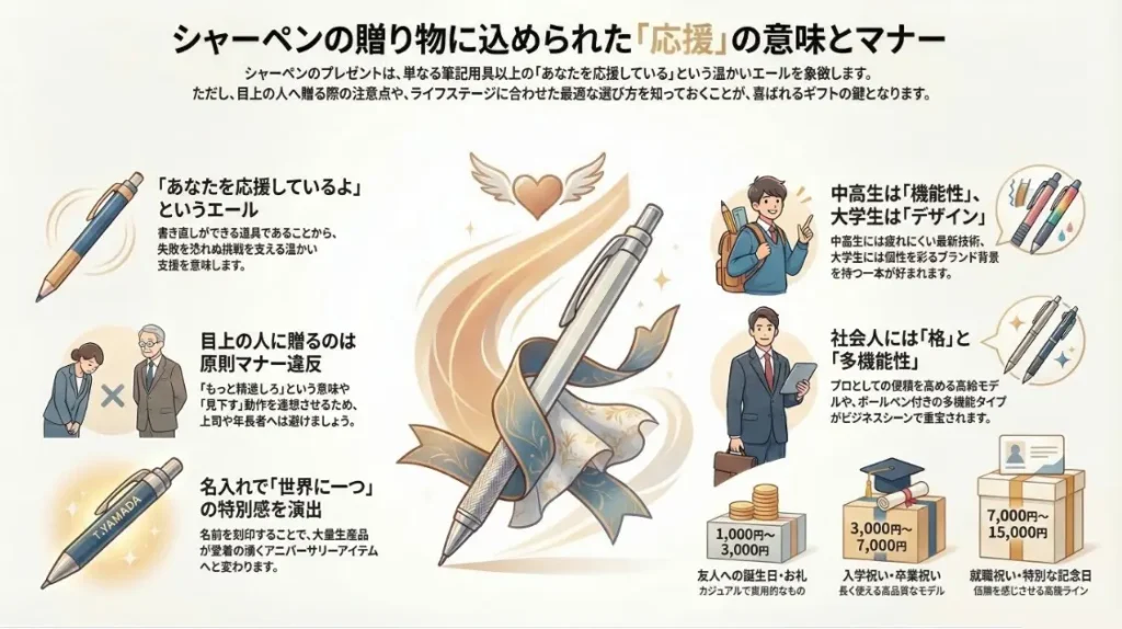 プレゼントでのシャーペンの意味と贈答のマナー