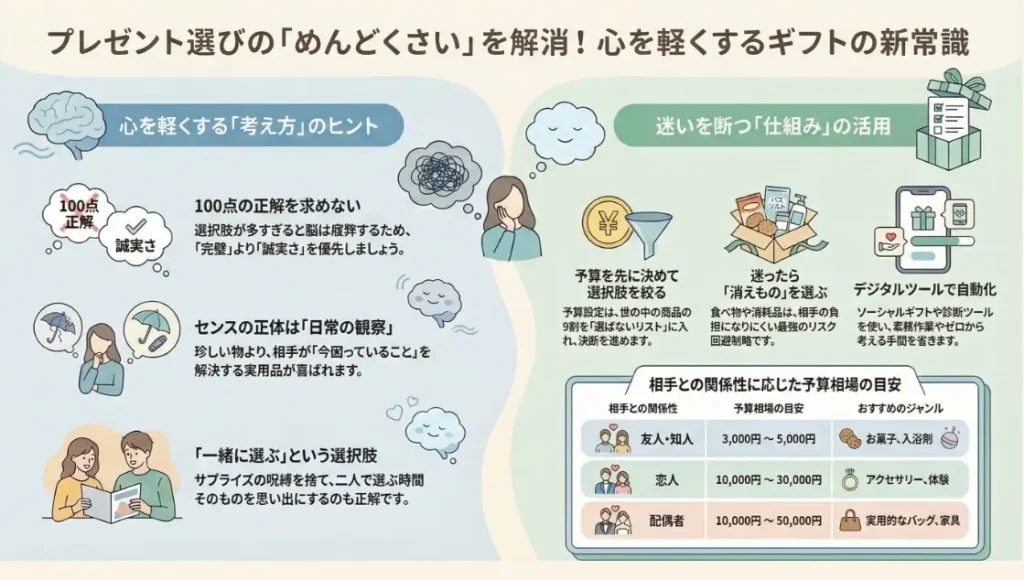 プレゼント選びの面倒くさいを解消するコツ