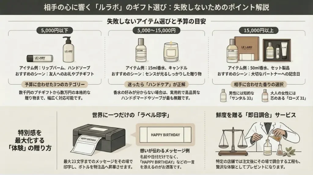 ルラボのプレゼント選びと予算の目安