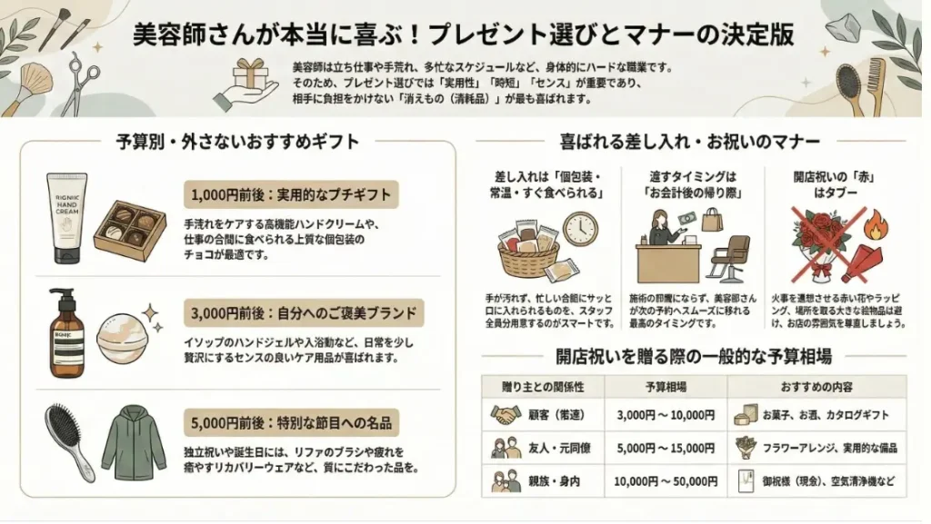 感謝を伝える美容師さんへのプレゼント選びのまとめ