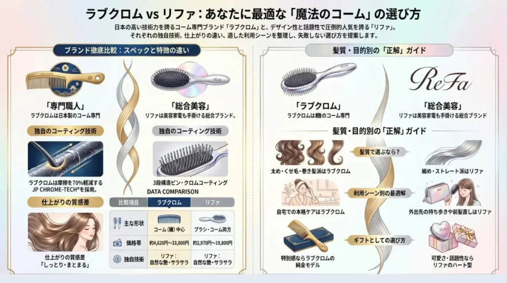 ラブクロムとリファの比較あなたに最適な魔法のコームの選び方