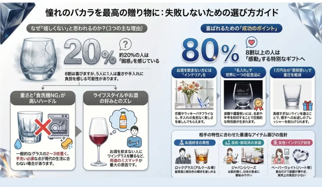 憧れのバカラを最高の贈り物に失敗しない為の選び方ガイド