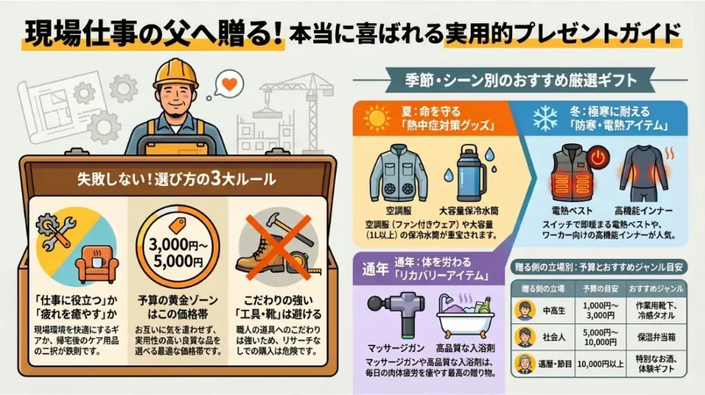 現場仕事の父へ贈る本当に喜ばれる実用的プレゼントガイド