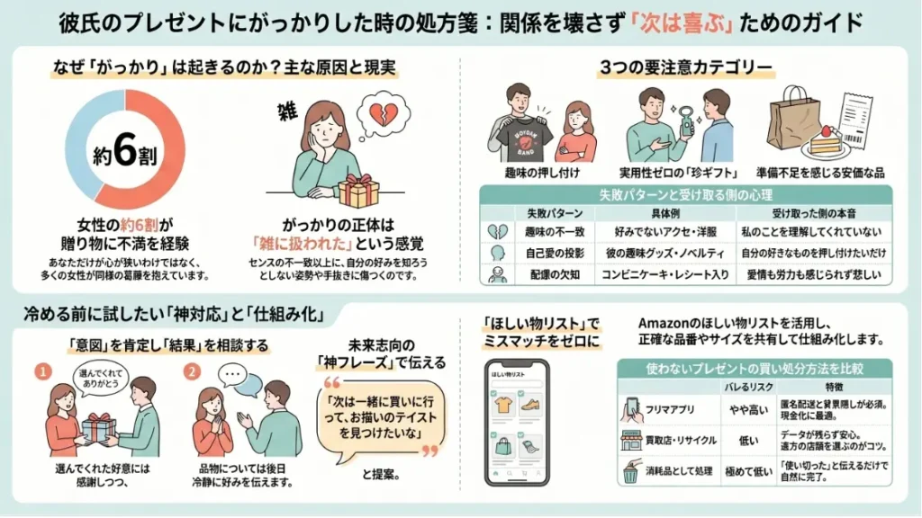 彼氏のプレゼントにがっかりした時の処方箋