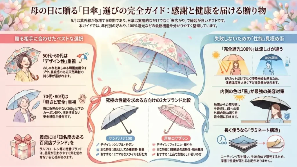 母の日に贈る日傘選びの完全ガイド