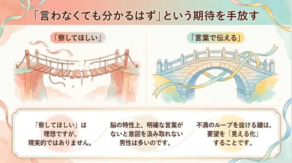 「察してもらう」期待を手放すことと、「自分の好みを言葉にして伝える勇気を持つこと」