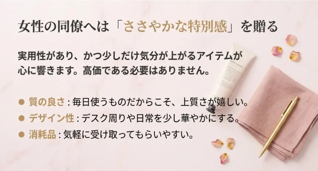 職場の女性に喜ばれるプレゼントの選び方