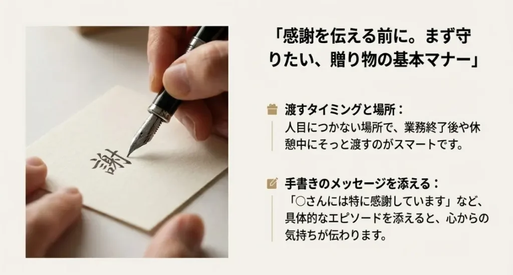退職する側から職場へのプレゼント選びの基本