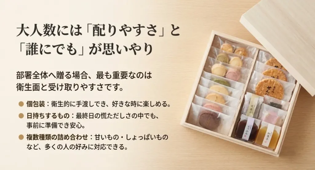 大人数向けに配りやすいプレゼント