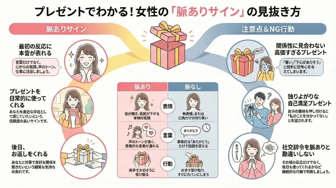 プレゼントでわかる女性の脈ありサインの見抜き方