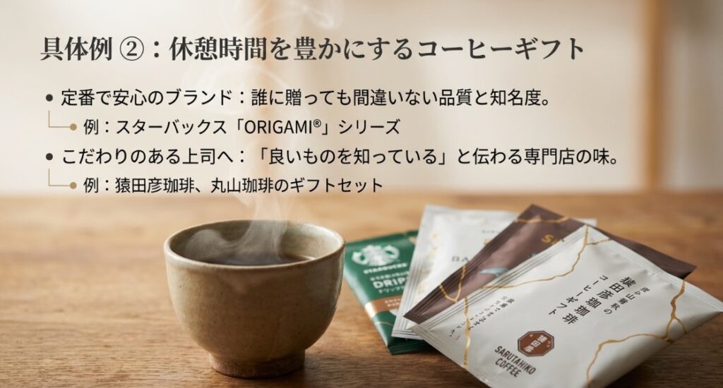休憩時間に楽しめるコーヒーギフト