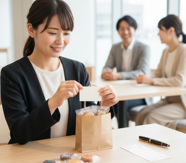 お菓子に添える気を使わせない言葉