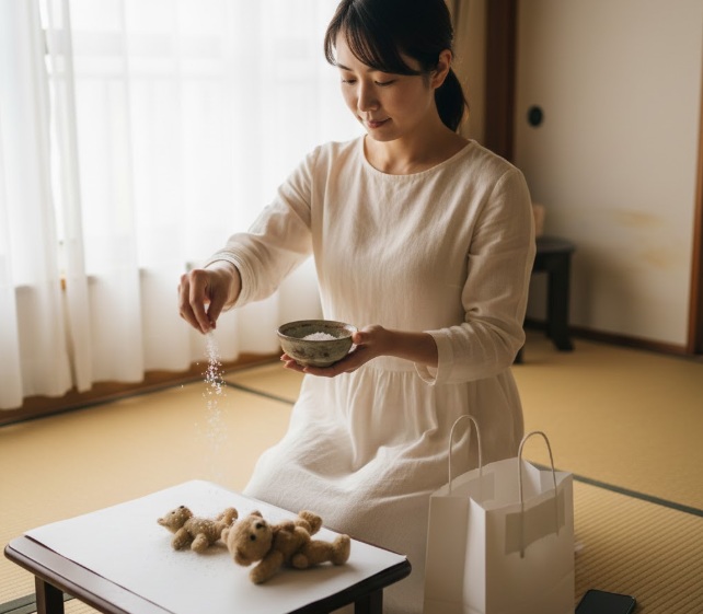 ぬいぐるみ処分に塩を使い運気を整える方法