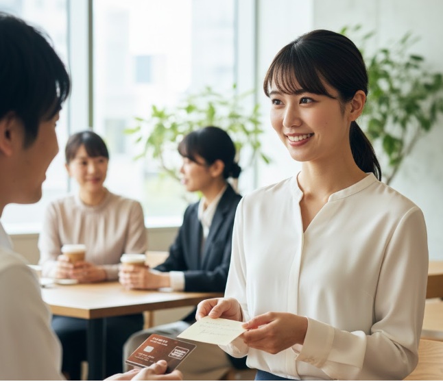 スタバカードなどカフェチケットの渡し方