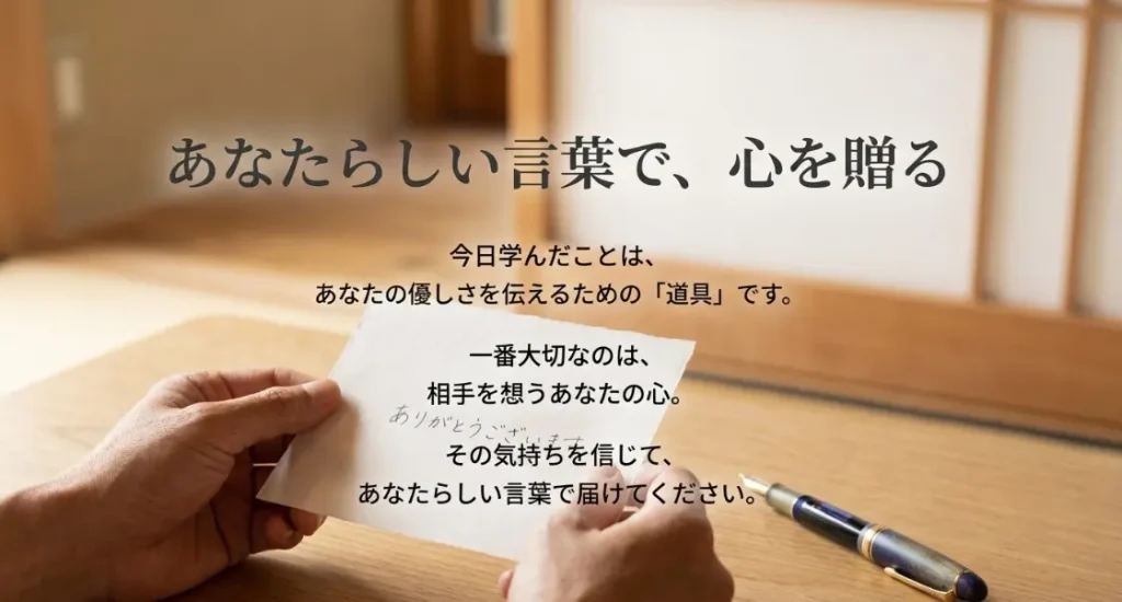 あなたらしい言葉で届けてください