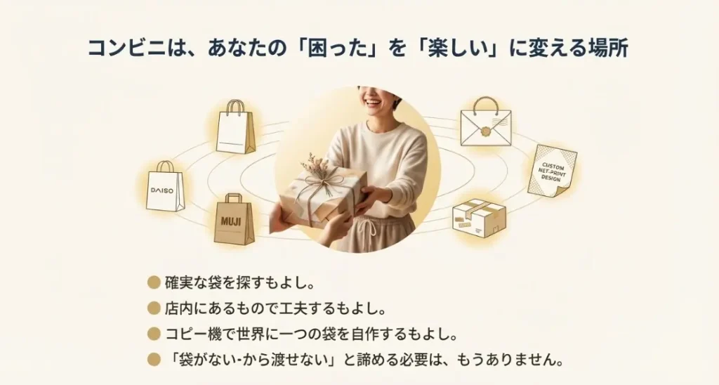 プレゼント用紙袋はコンビニで買える？の結論