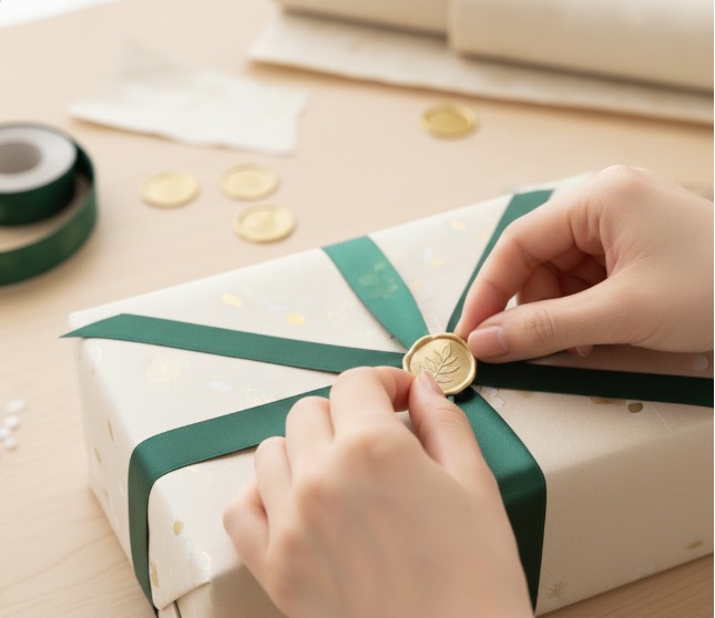 シールを活用して留める位置のアイデア