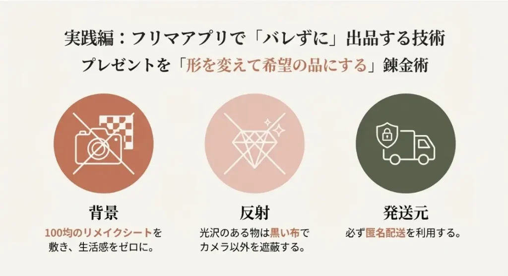 メルカリでバレずに出品する撮影の注意点