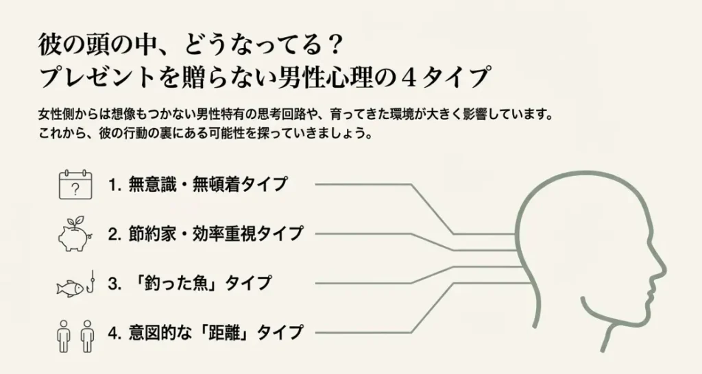 プレゼントくれない冷めると感じる背景と男性心理