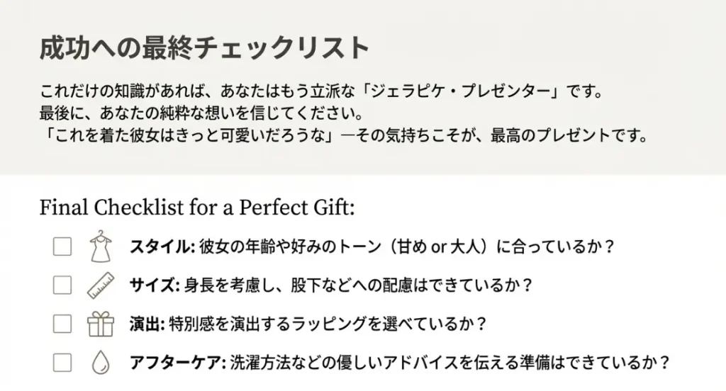 プレゼント成功への最終チェックリスト