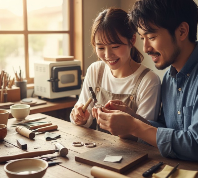 ペアで使えるアクセサリー製作