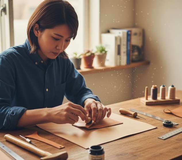 レザークラフトで本格革小物