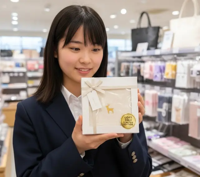 ロフト限定のハンカチなど特別感のあるアイテムを探す