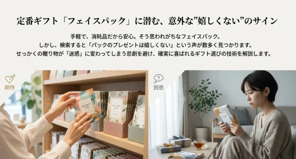パックのプレゼントが嬉しくない理由と肌へのリスク