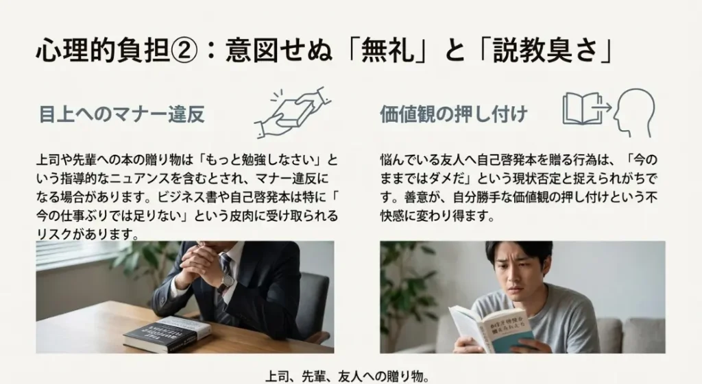 上司など目上の人に本を贈ることが失礼になる理由