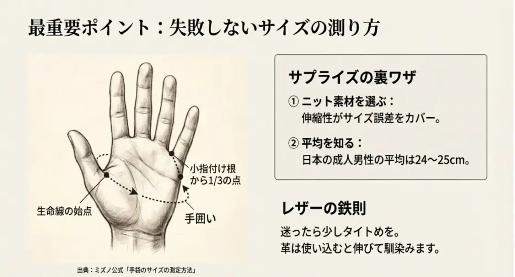 失敗しないための正しい手囲いサイズの測り方