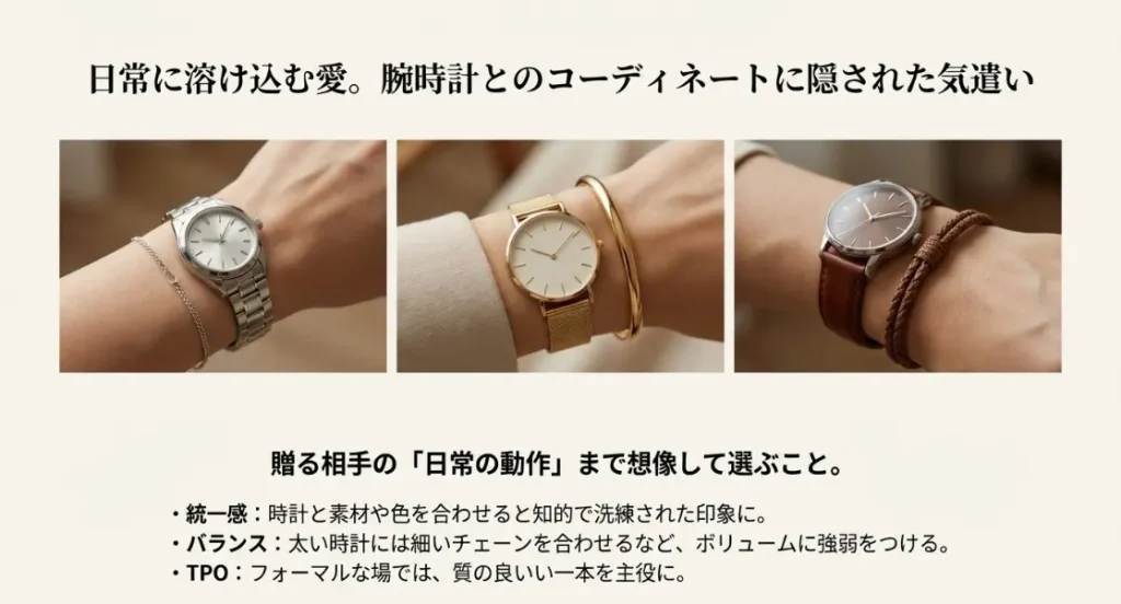 腕時計との重ね付けを楽しむコーディネートとマナー