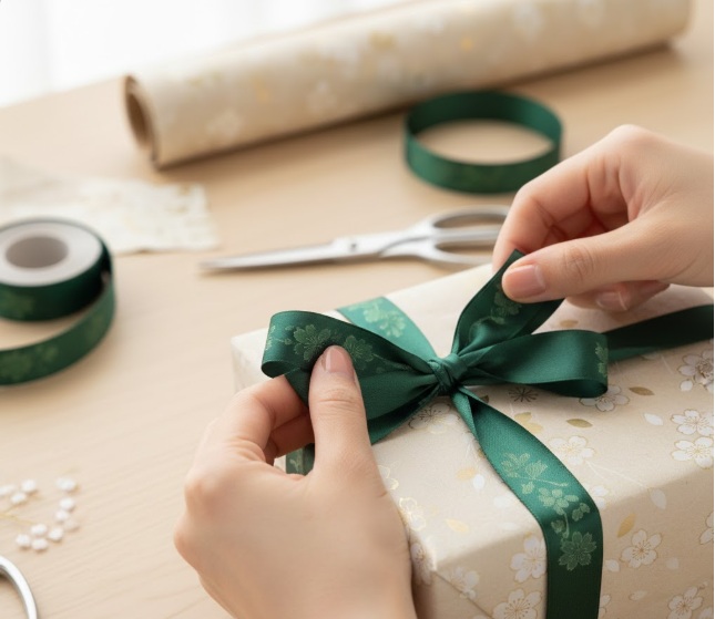 裏表のあるリボンを綺麗に結ぶ結び方
