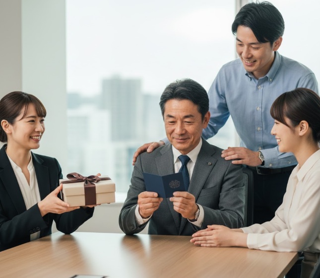 退職や異動時に感謝を伝えるメッセージカード