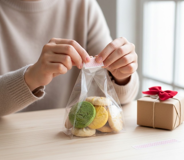 透明なOPP袋の留め方テク