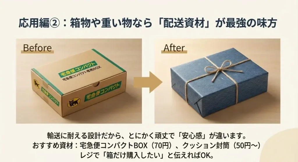 種類やサイズに困った時の宅急便資材活用