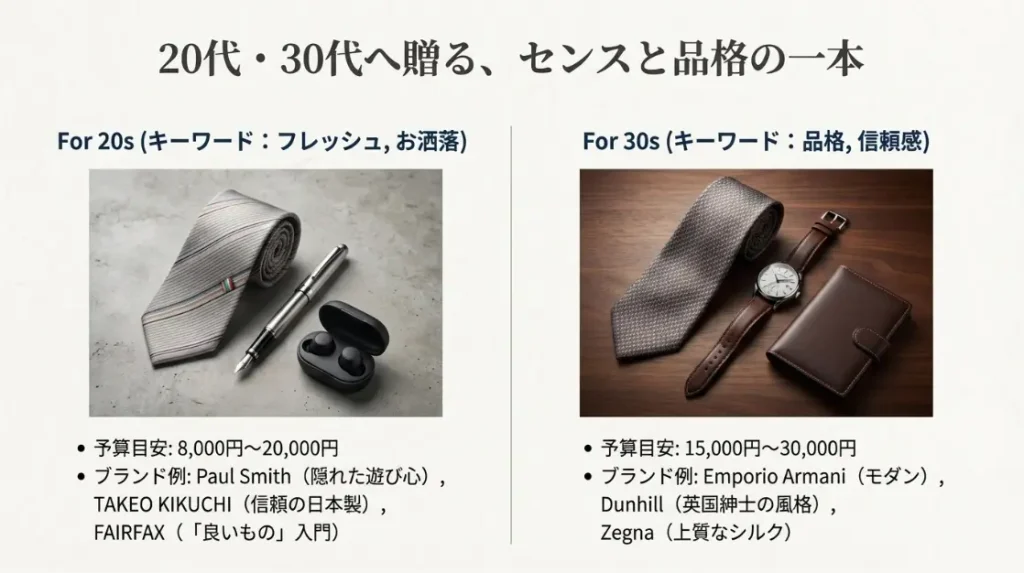 20代・30代の彼氏や夫へのブランド