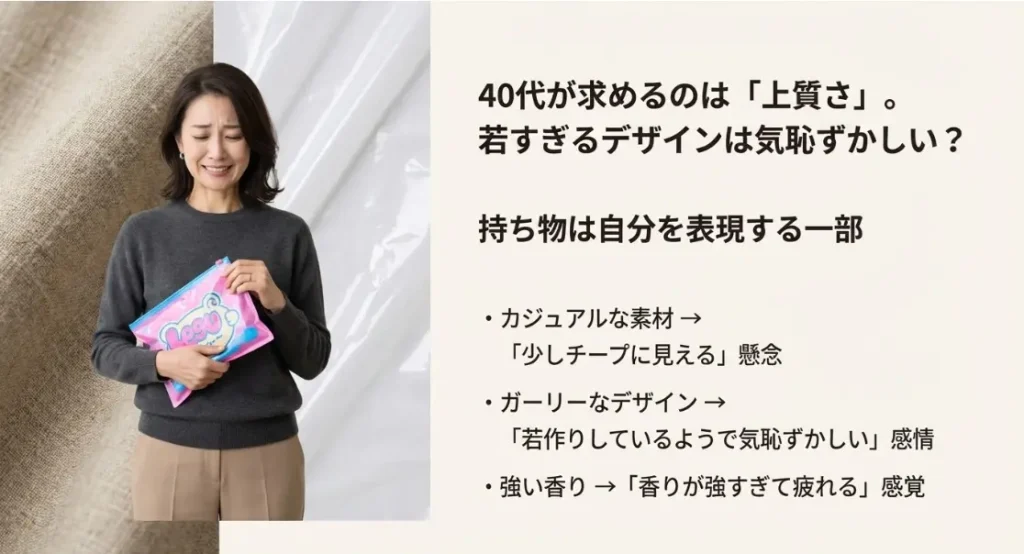 40代の大人女子に可愛すぎるデザインが不評な原因