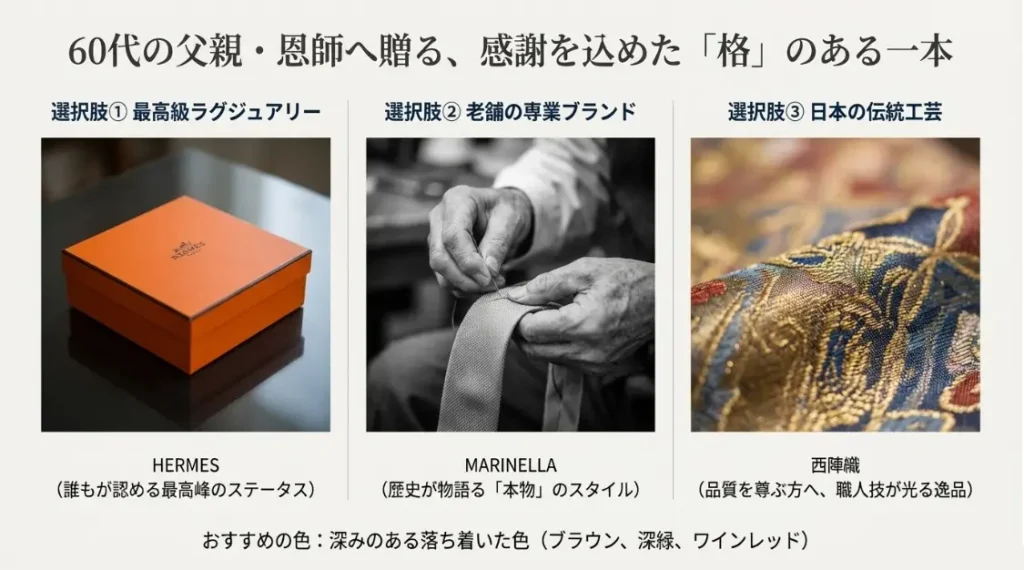 60代や70代の父親、恩師へ感謝を伝える特別なもの