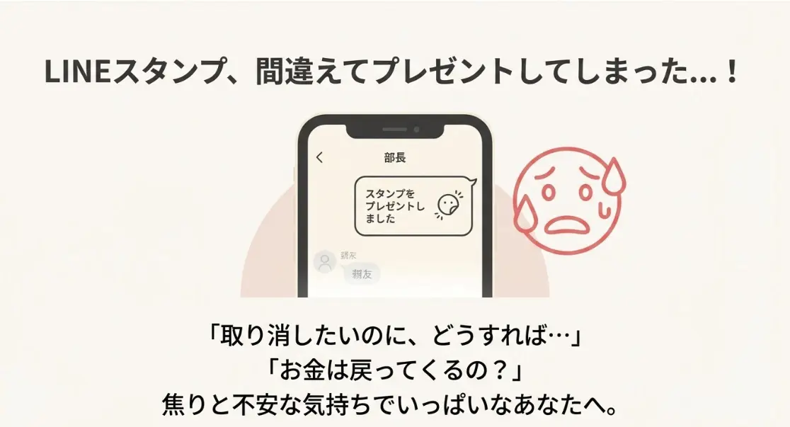 LINEスタンプ間違えた時の取り消し法